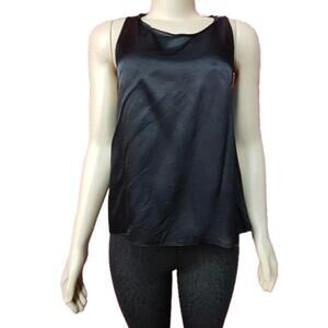 Giada Forte Top Black 100% Viscose Women's blouse Size 2 Sleeveless #W1